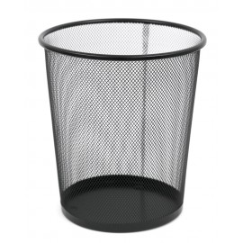 ŚMIETNIK BIUROWY METALOWY CZARNY 28cm KOSZ NA ŚMIECI DO BIURA BIURKOWY