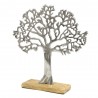 FIGURKA DRZEWO 33cm SREBRNA BRĄZOWA METALOWA DREWNIANA LOFT 30 35