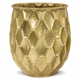 DONICZKA OSŁONKA ZŁOTA 32x26cm METALOWA ZDOBIONA DONICA 25cm 30cm