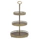 PATERA METALOWA BRĄZOWA ZŁOTA 3 POZIOMOWA 50cm NA OWOCE STYLOWA