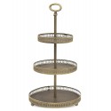 PATERA BRĄZOWA ZŁOTA 50cm METALOWA STALOWA 3-POZIOMOWA