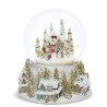 SZKLANA KULA Z POZYTYWKA ŚNIEŻNE MIASTECZKO 17x14cm FIGURKA ŚWIĄTECZNA
