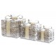 PREZENT LED BRĄZOWY BIAŁY RATTANOWY ŚWIECĄCY 18x16cm ŚWIĄTECZNY 15