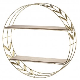 PÓŁKA ZŁOTA BRĄZOWA ŚCIENNA METALOWA 50x50x12cm NOWOCZESNA GLAMOUR