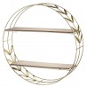 PÓŁKA ZŁOTA BRĄZOWA METALOWA 50x12cm LIŚCIE GLAMOUR NOWOCZESNA