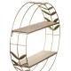 PÓŁKA ZŁOTA BRĄZOWA ŚCIENNA METALOWA 50x50x12cm NOWOCZESNA GLAMOUR