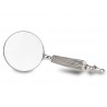 LUPA METALOWA SREBRNA 28x10cm