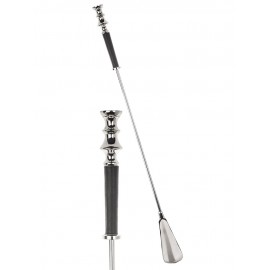 DŁUGA ŁYŻKA DO BUTÓW OBUWIA METALOWA SREBRNA OZDOBNA DEKORACYJNA 60