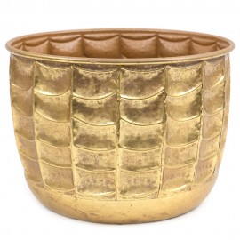 DONICZKA OSŁONKA ANTYCZNA ZŁOTA 20x27cm METALOWA ZDOBIONA TŁOCZONA 25