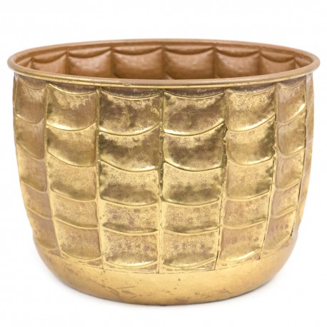 DONICZKA OSŁONKA ANTYCZNA ZŁOTA 20x27cm METALOWA ZDOBIONA TŁOCZONA 25