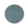 TALERZ ŚNIADANIOWY NIEBIESKI ZŁOTY 21cm CERAMICZNY