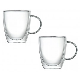 SZKLANKA TERMICZNA 250ml Z PODWÓJNYM DNEM KPL 2szt DO KAWY HERBATY