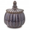 POJEMNIK FIOLETOWY CERAMICZNY Z DEKIELKIEM 16x21cm