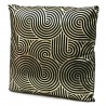 PODUSZKA DEKORACYJNA ZŁOTO-CZARNA 45x45cm ZYGZAK