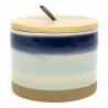 POJEMNIK CERAMICZNY Z BAMBUSOWYM ZAMKNIĘCIEM 15x12cm