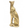 FIGURKA LAMPART KOT ZŁOTY 38x15x12cm PRĄŻKOWANY