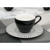 FILIŻANKA Z PODSTAWKĄ ZEBRA DO ESPRESSO 6x6cm