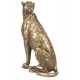 FIGURKA GEPARD 40cm ZŁOTA KOT DEKORACJA ZWIERZE GOLD ANIMAL 42cm CAT