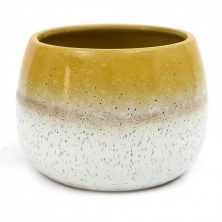 DONICZKA PORCELANOWA ŻÓŁTA ECRU BIAŁA 17x12cm OSŁONKA 10 15
