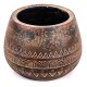 DONICZKA CERAMICZNA BRĄZOWA DONICA 30cm OSŁONKA WE WZORY CERAMIKA 25CM