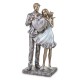FIGURKA ZAKOCHANA PARA Z SERCEM 25cm SREBRNA BŁĘKITNA ZŁOTA 20 30