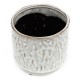 DONICZKA CERAMICZNA SZARA BRĄZOWA 13x13cm ZDOBIONA OSŁONKA POŁYSK