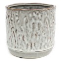 DONICZKA OSŁONKA CERAMICZNA SZARA BRĄZOWA 15x15cm ZDOBIONA GLAMOUR
