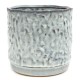 DONICZKA CERAMICZNA SZARA BŁĘKITNA 17x17cm ZDOBIONA OSŁONKA POŁYSK