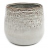 DONICZKA CERAMICZNA SZARA BRĄZOWA 14x14cm ZDOBIONA