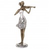 FIGURKA KOBIETA ZE SKRZYPCAMI 25cm PERŁOWA ZŁOTA