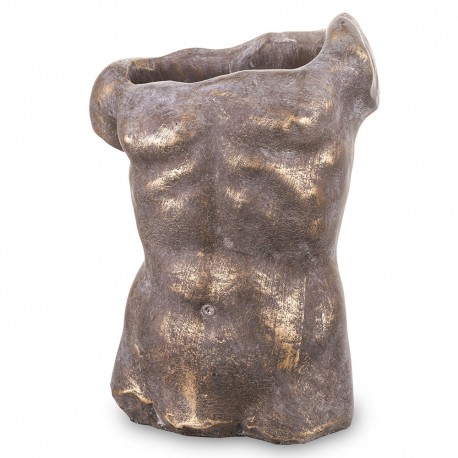 DONICZKA CIAŁO MĘŻCZYZNY ZŁOTA BRĄZOWA 27x18x14cm OSŁONKA CEMENTOWA