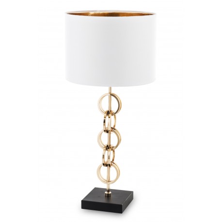 LAMPA STOŁOWA ZŁOTA CZARNA BIAŁA 55cm METALOWA GLAMOUR NOWOCZESNA STOJĄCA 50 60