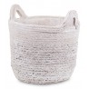 DONICZKA BETONOWA BIAŁA KREMOWA 25x25cm ZDOBIONA