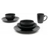 SERWIS OBIADOWY CZARNY CERAMICZNY ZESTAW 36 EL