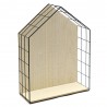 PÓŁKA METALOWA CZARNA BRĄZOWA 40x30x12cm