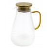 DZBANEK SZKLANY ZŁOTY 2L ZDOBIONY Z DEKIELKIEM