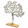 FIGURKA DRZEWO SREBRNA BRĄZOWA METALOWA 40cm