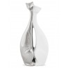 FIGURKA ZAKOCHANE KOTY BIAŁA SREBRNA 20cm CERAMICZNA
