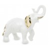 FIGURKA SŁOŃ BIAŁY ZŁOTY 14x17cm CERAMICZNA SŁONIK NA SZCZĘŚCIE 15