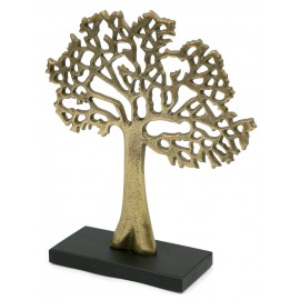 FIGURKA DRZEWO ZŁOTA CZARNA 25cm ALUMINIOWA METALOWA DRZEWA 20 26