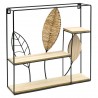 PÓŁKA CZARNA BRĄZOWA METALOWA RATTANOWA 40cm
