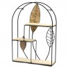PÓŁKA CZARNA BRĄZOWA METALOWA RATTANOWA 50x35cm