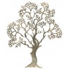 DEKORACJA ŚCIENNA DRZEWO SREBRNE ZŁOTE 90x75cm OBRAZ