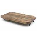 DESKA DO SERWOWANIA PRZEKĄSEK 40cm NA METALOWYCH NÓŻKACH LOFT DREWNO MANGO