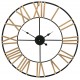 ZEGAR ŚCIENNY CZARNY ZŁOTY LOFT 60cm METALOWY AŻUROWY RETRO OKRĄGŁY