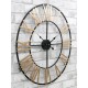 ZEGAR ŚCIENNY CZARNY ZŁOTY LOFT 60cm METALOWY AŻUROWY RETRO OKRĄGŁY