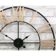ZEGAR ŚCIENNY CZARNY ZŁOTY LOFT 60cm METALOWY AŻUROWY RETRO OKRĄGŁY