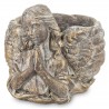 DONICZKA BRĄZOWA ZŁOTA 13x13x16cm ANIOŁ Z ANIOŁEM