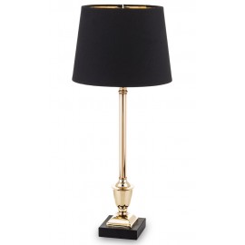 LAMPA STOŁOWA CZARNA ZŁOTA 60cm METALOWA GLAMOUR NOWOCZESNA STOJĄCA