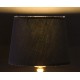 LAMPA STOŁOWA CZARNA ZŁOTA 60cm METALOWA Z CZARNYM KLOSZEM GLAMOUR STOJĄCA